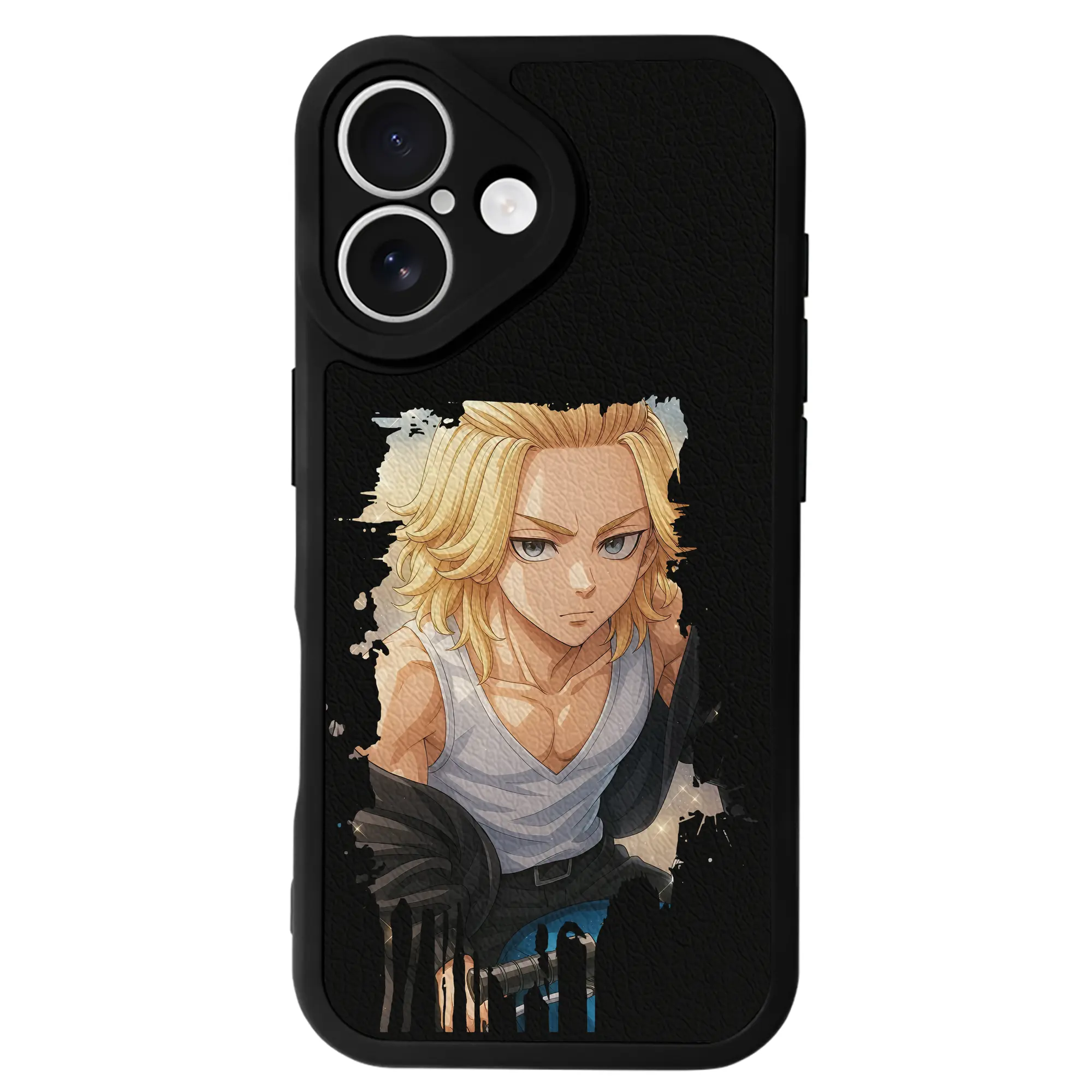 東京リベンジャーズ グッズ,佐野万次郎 - IPhone 16シリーズ対応 ・ シリコンスマホケース ・ レザー調 ・ 高精度フィット ・ 耐衝撃 ・ ワイヤレス充電対応 ・ 精密カット